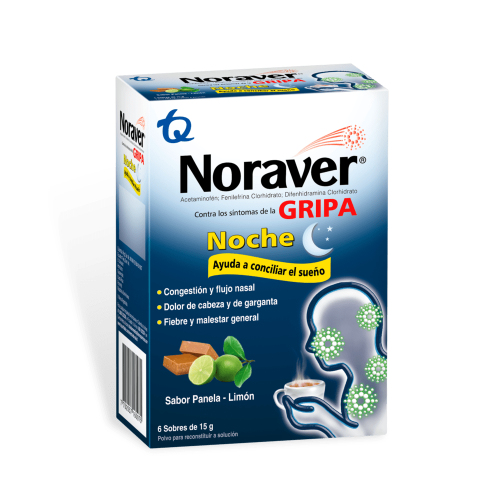 IMAGEN DEL PRODUCTO NORAVER NOCHE GRIPA CAJA X6