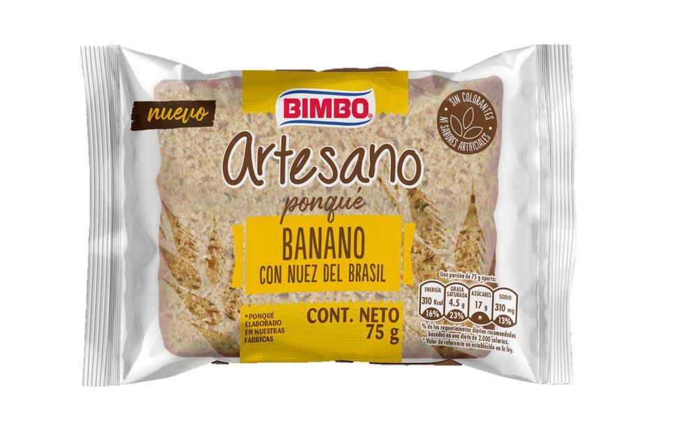 Imagen del producto Ponque Artesano Banano Bimbo 75G